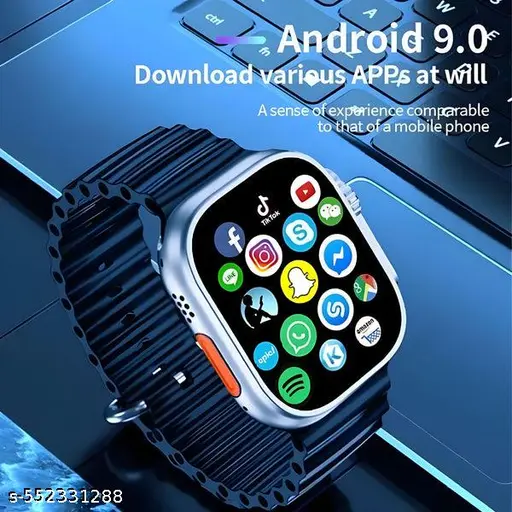 Smart T800 Ultra Smart Watch 1.99" Series 8 HD Display - Campatible for IOS & Android -Bluetooth Call, Fitness Tracker, Voice Assistance|Orange|1T800 Ultra Smart Watch 1.99" Series 8 HD Display - Campatible for IOS & Android -Bluetooth Call, Fitness Tracker, Voice Assistance MULTICOLOUR